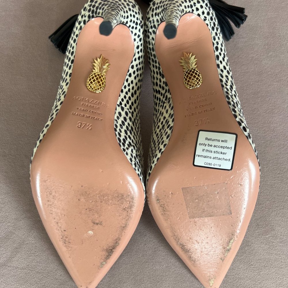 AQUAZZURA Snakeskin Animal Print Pumps - Picture 5 of 6